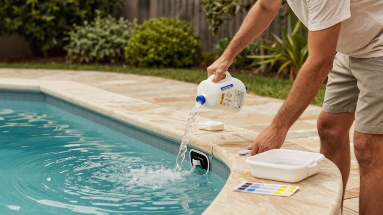 Calcul du dosage de chlore choc pour piscine avec traitement rapide